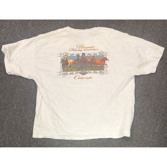 Harley Davidson 115th Anniversary T-Shirt Mens 2XL White Durango Colorado Camo - Picture 2 of 3